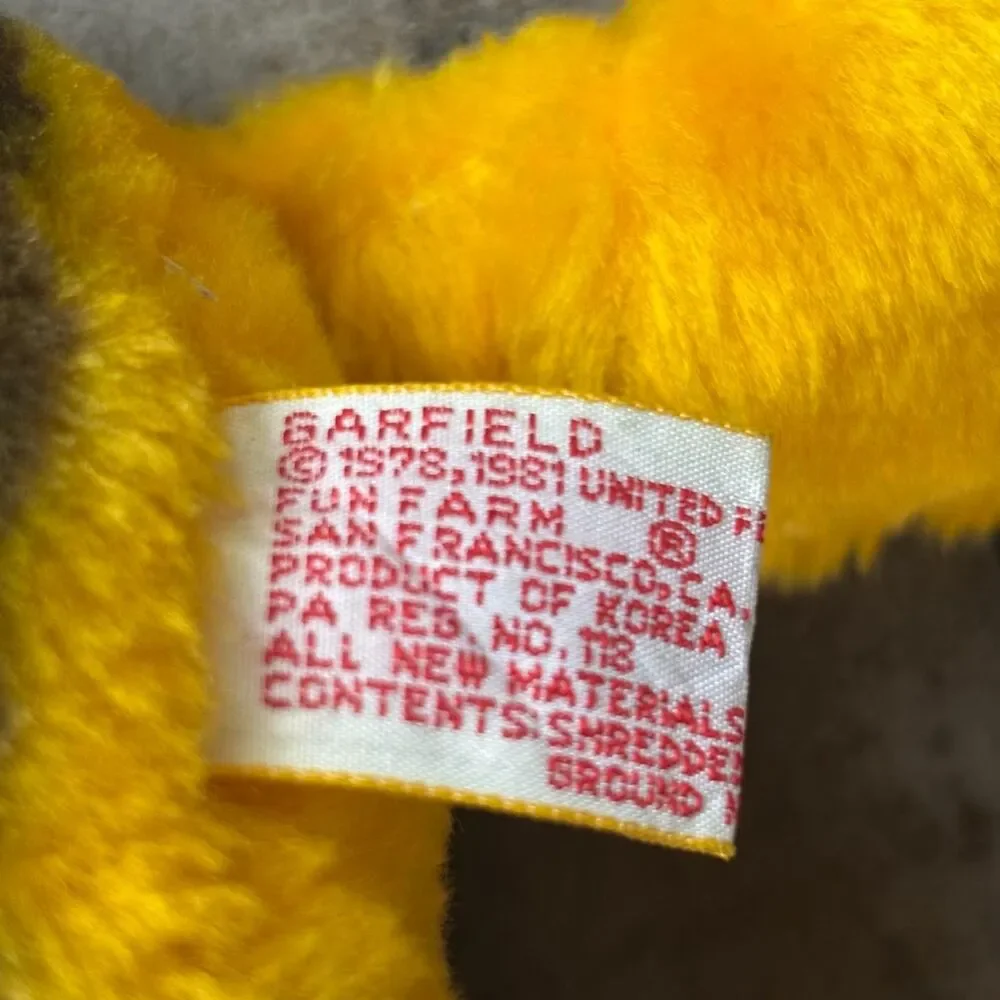 Vintage Garfield Baseball Plush Cat Stuffed Animal – 1978/1981 – Dakin